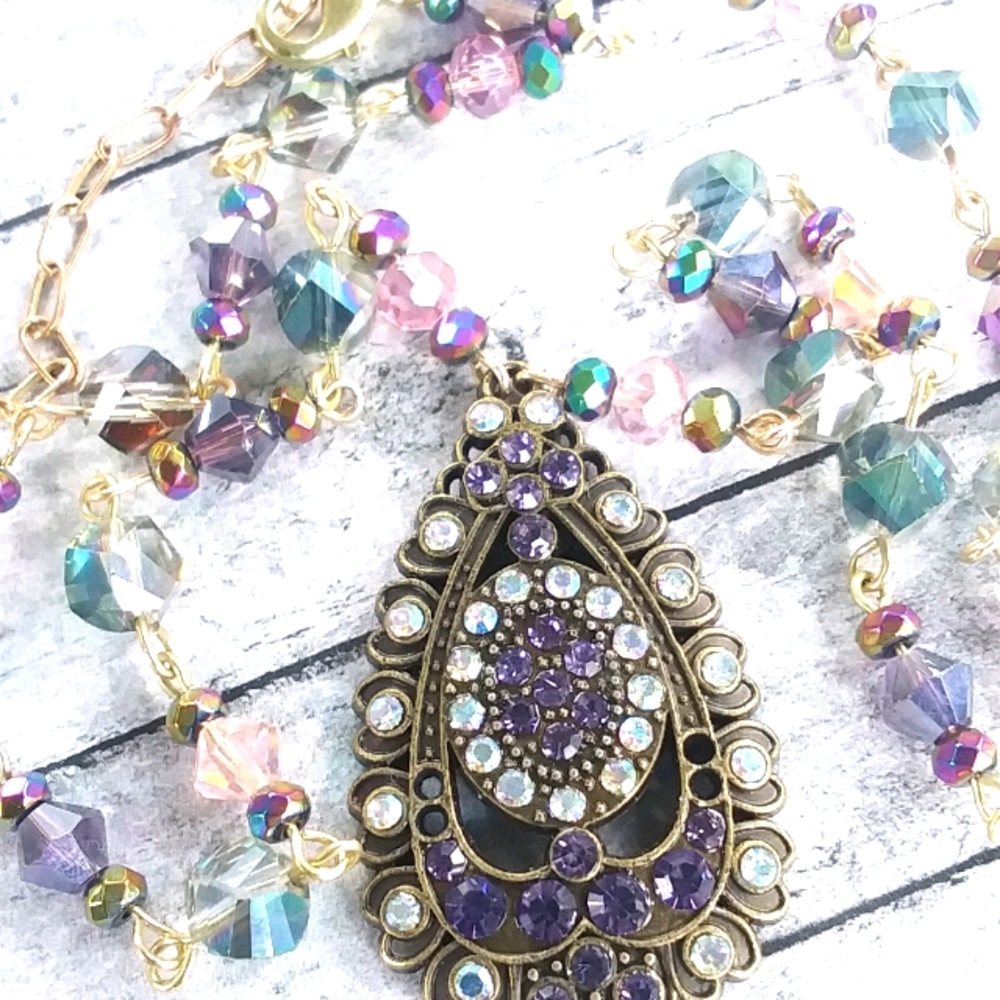 Dazzling RS Pendant Handmade Chain Necklace